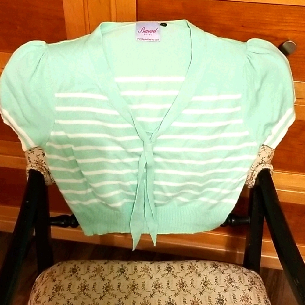 Cropped retro style sweater